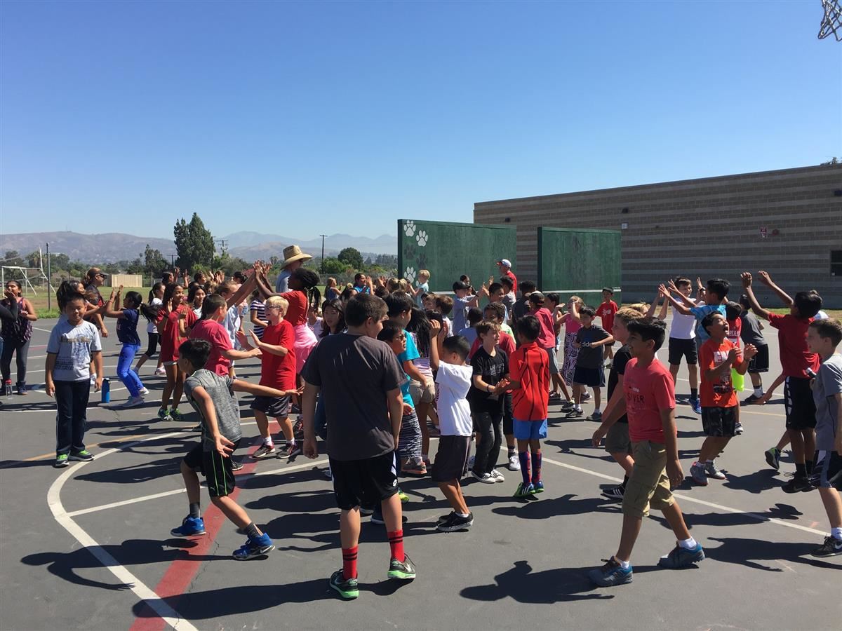 Beechwood Students participating in PE.